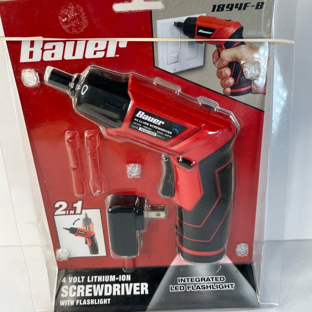 Bauer Red and Black Cordless Screwdrive Misding Bits